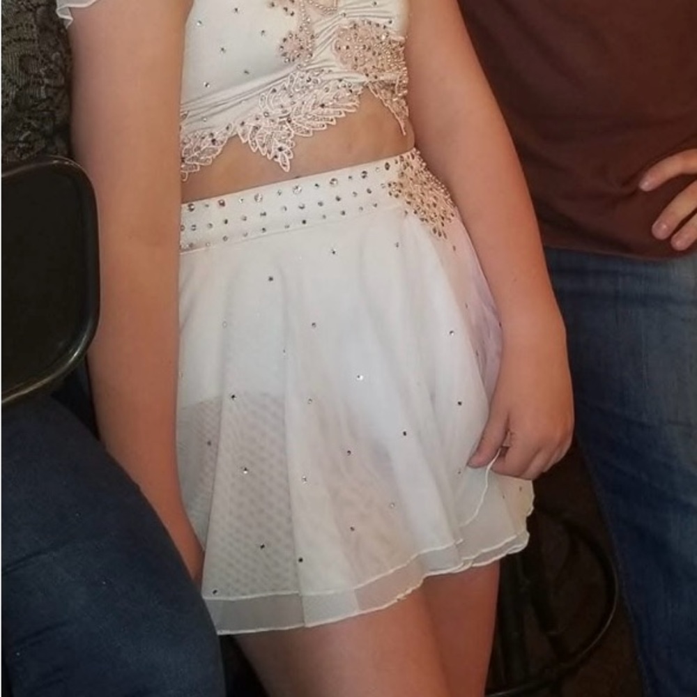 Chic White Lace Dance Ensemble
